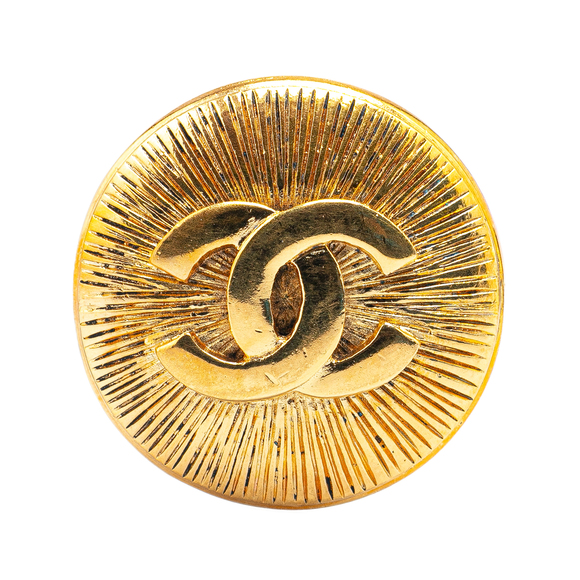 Pre-Loved Chanel Gold Plated CC Brooch - Picture 1 of 4